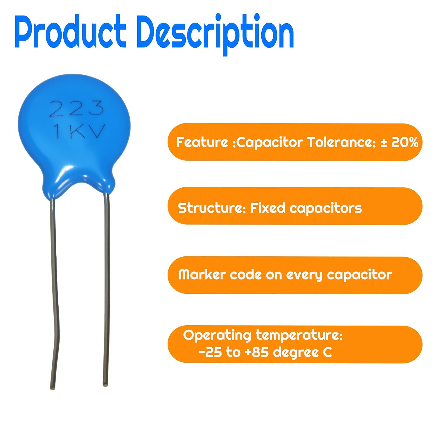 150Pcs 15Values High Voltage Ceramic Disc Capacitor Assortment Kit