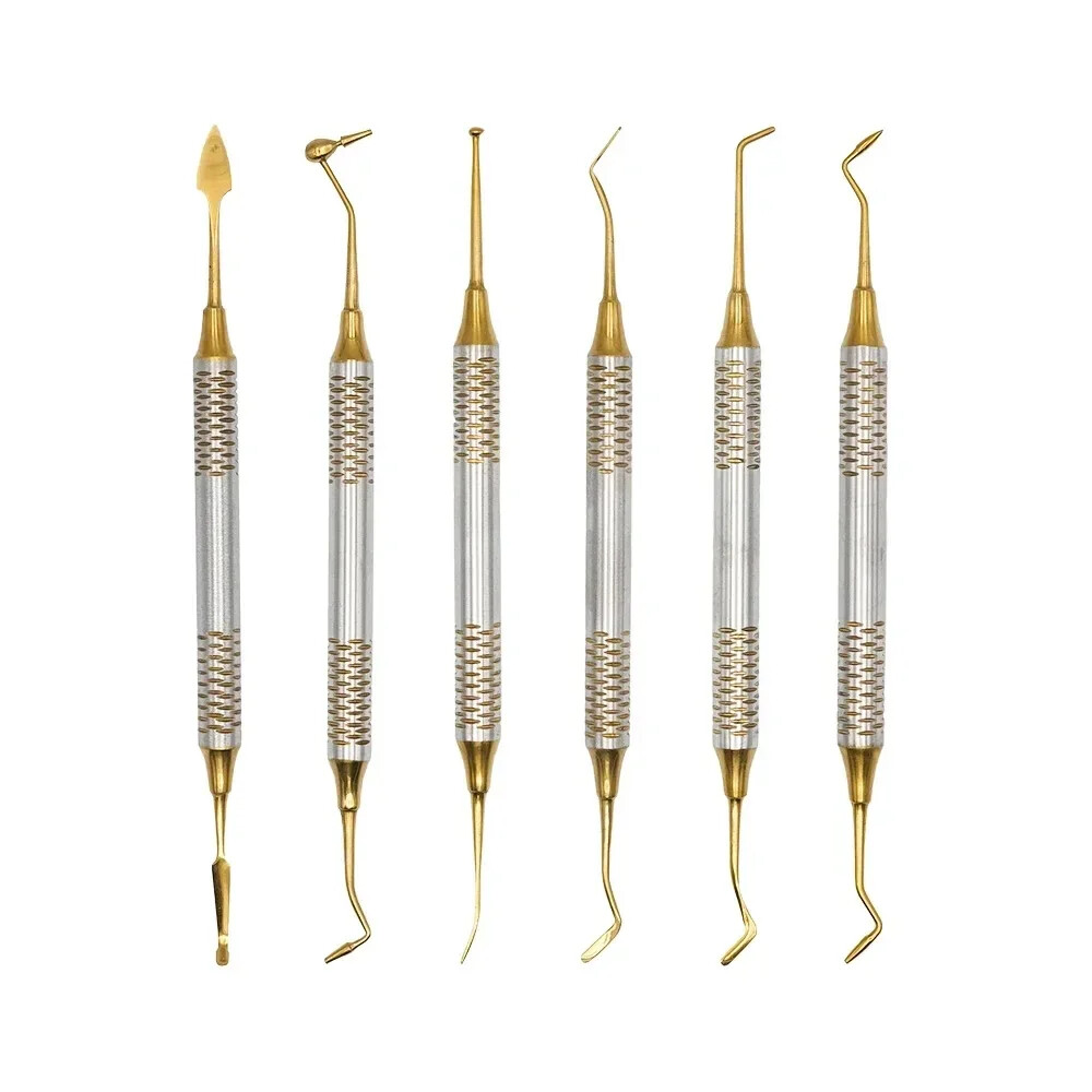 6Pcs/Set Dental Composite Resin Filling Spatula Repair Restorative Instruments