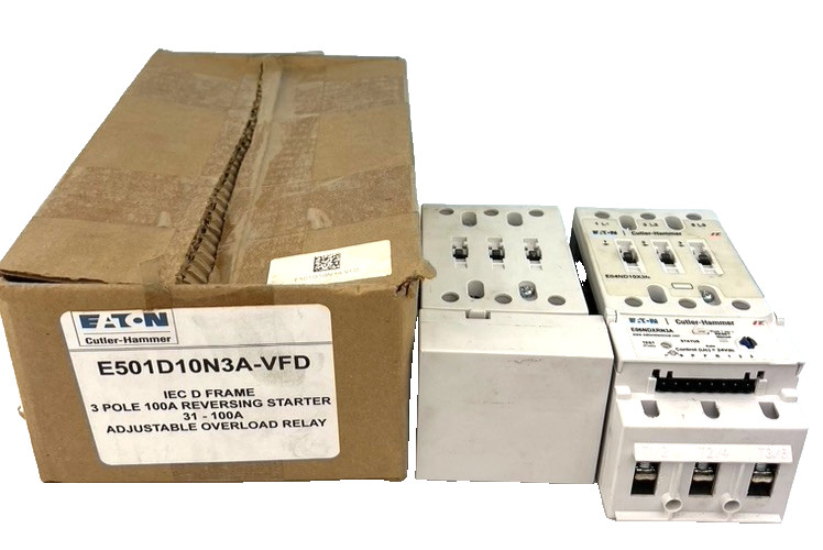 Eaton E501D10N3A-VFD Reversing Starter 3 Pole 31-100A 600V Overload Relay 3P