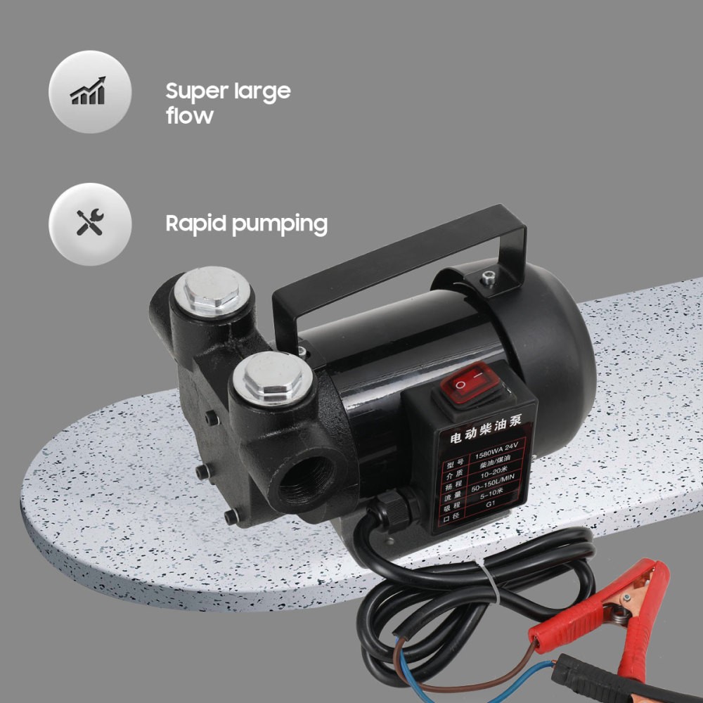 Electric Diesel Transfer Pump 550W Fuel Transfer Pump Kit 24V Electric Fuel Pump