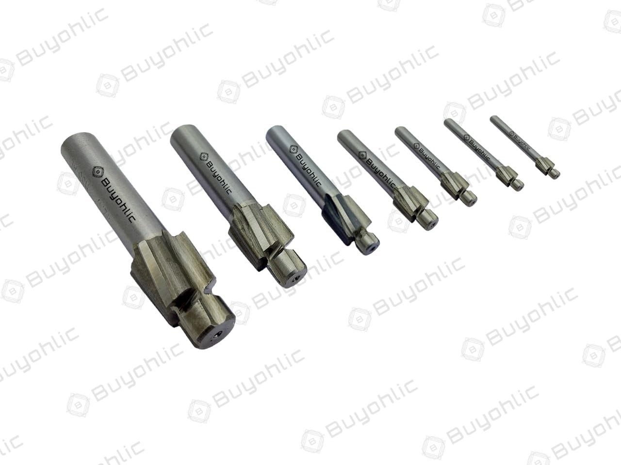 Countersink Drill Bit Set 7pcs M3-M12 Slotting End Mill 4 Flute Cutter