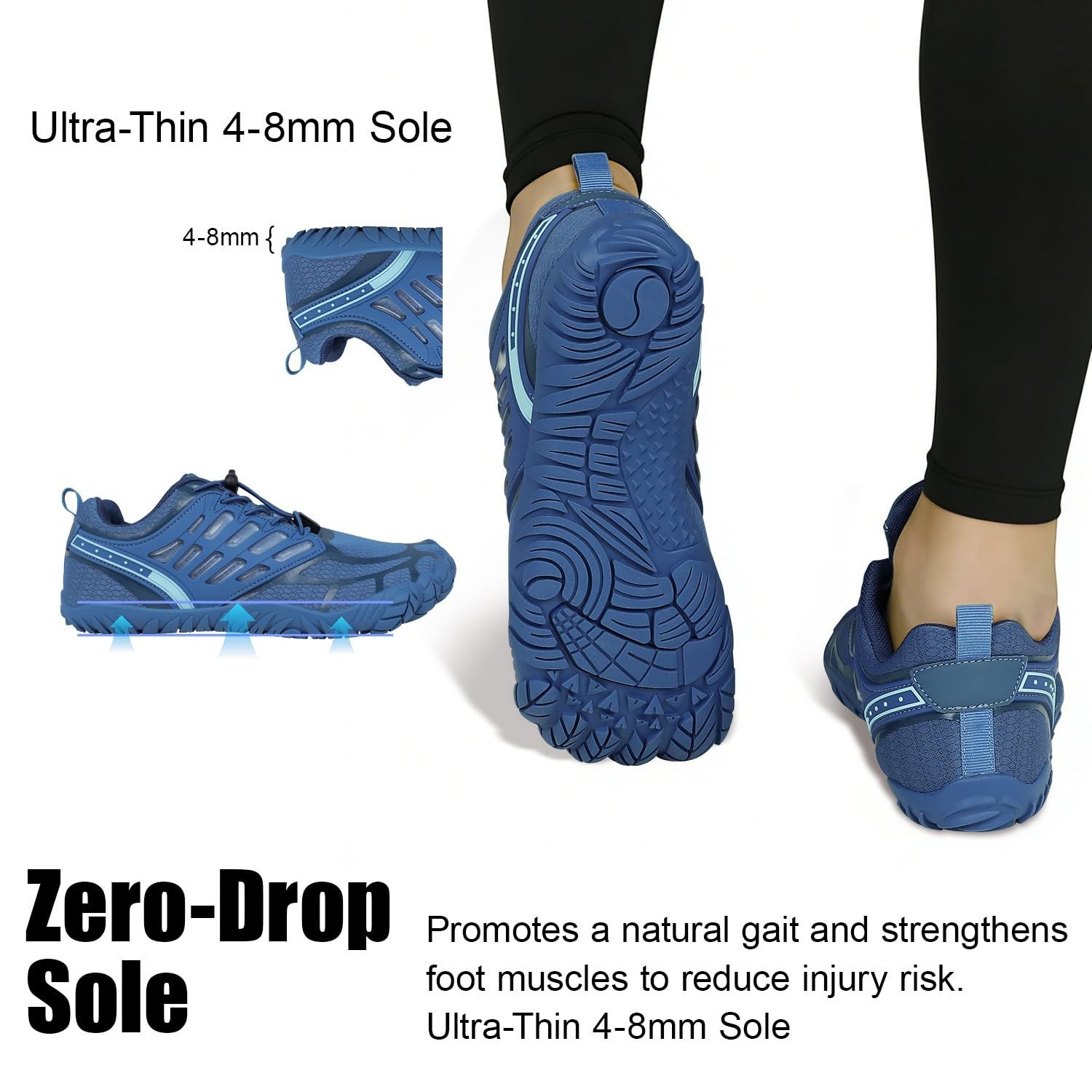 Barefoot Shoes Men Wide Toe Box Zero Drop Minimalist Shoes for Workout Cross-…