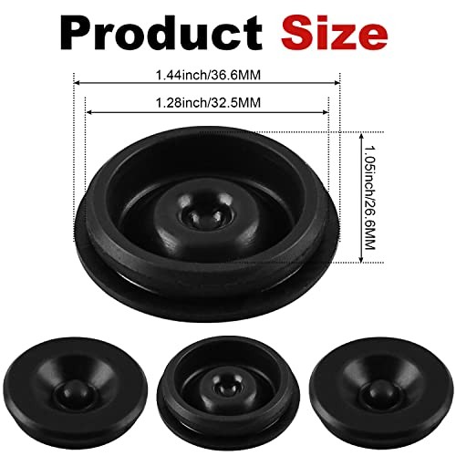 4pk Trailer Axle Dust Cap 2.72″ for 7000-8000lbs Axles w/ Rubber Plugs