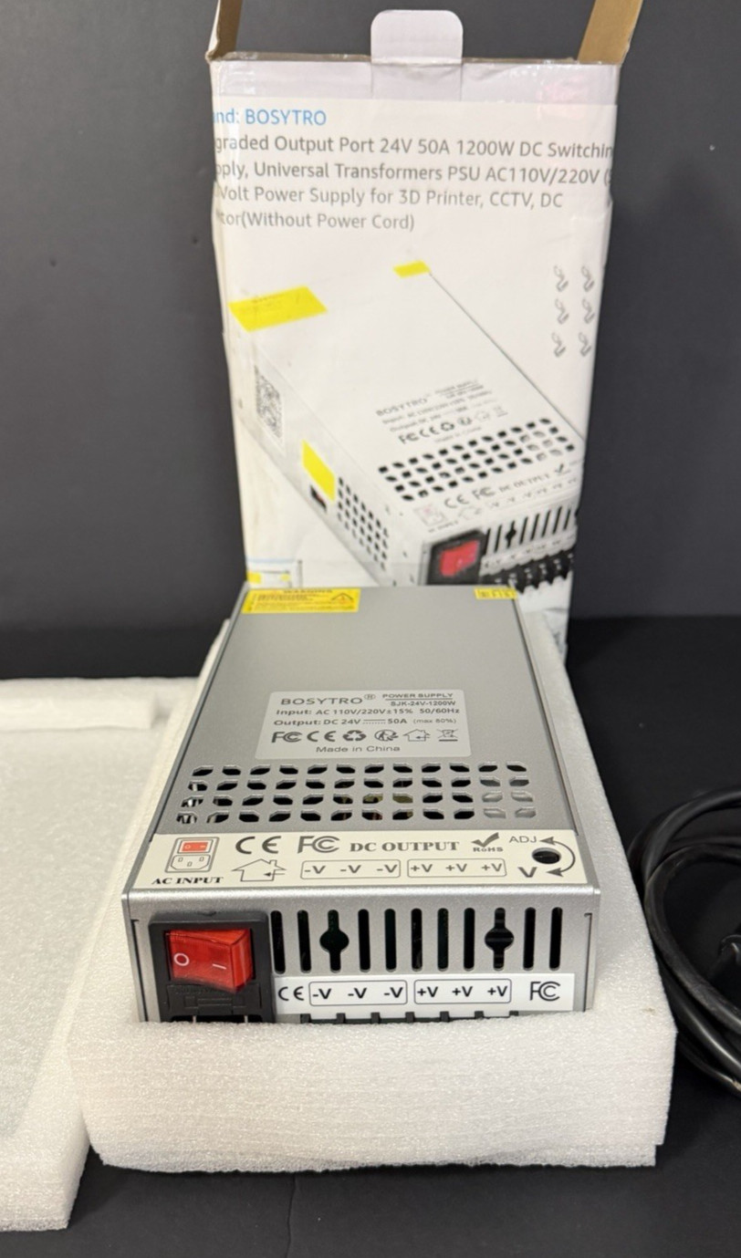 BOSYTRO 12V DC Power Supply 600W 50A AC to DC Converter Switching-New Open Box