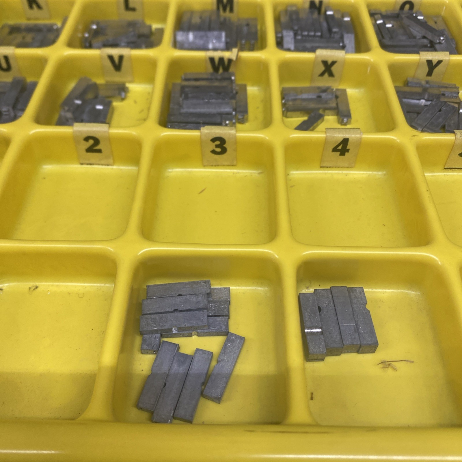 Warner Rubber Stamping Matrices 14S Large Lot 3.75 Lbs Lower Case