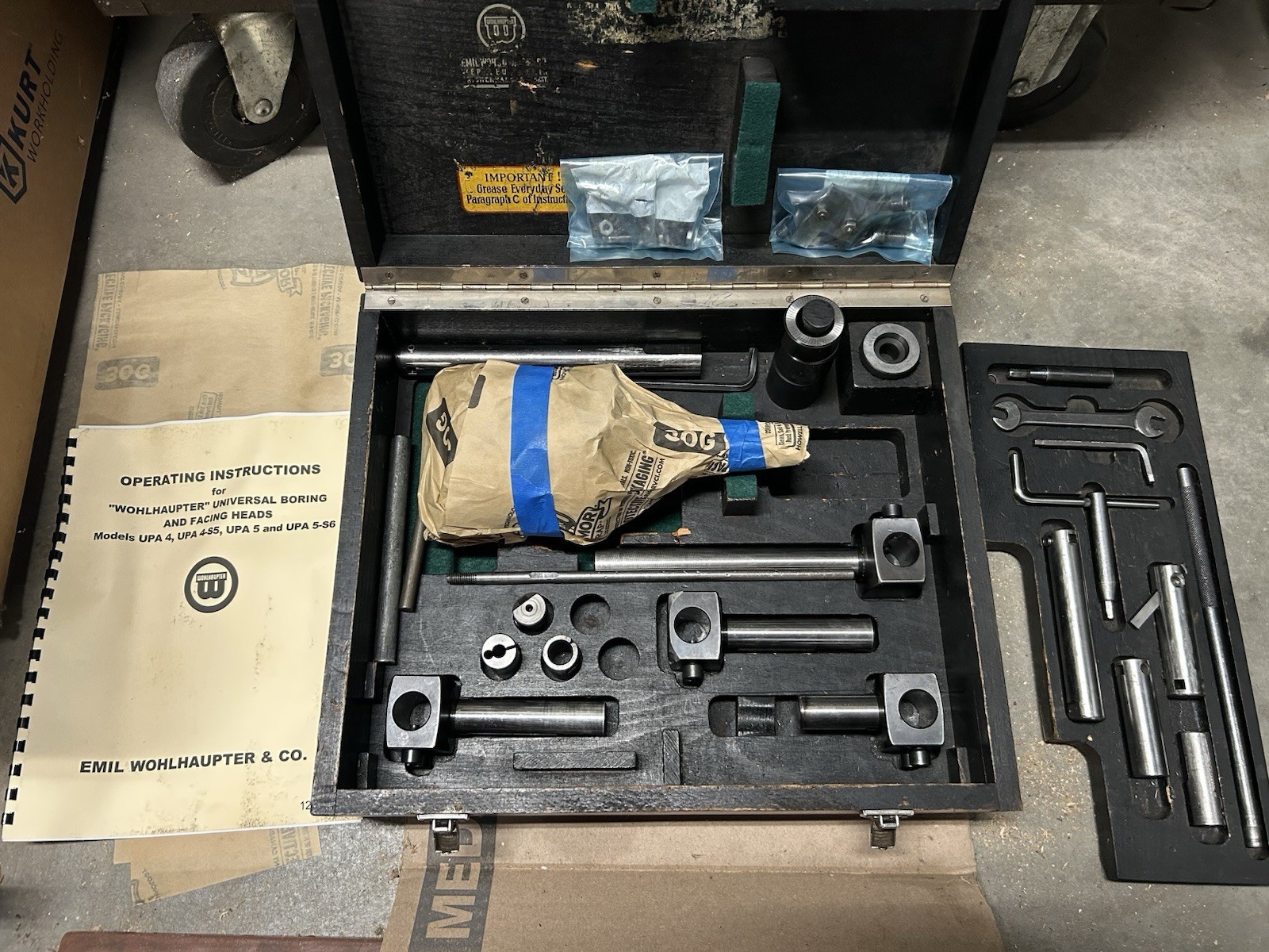 Wohlhaupter Universal Boring / Facing Head UPA4 – NMTB40 Case & Accessories
