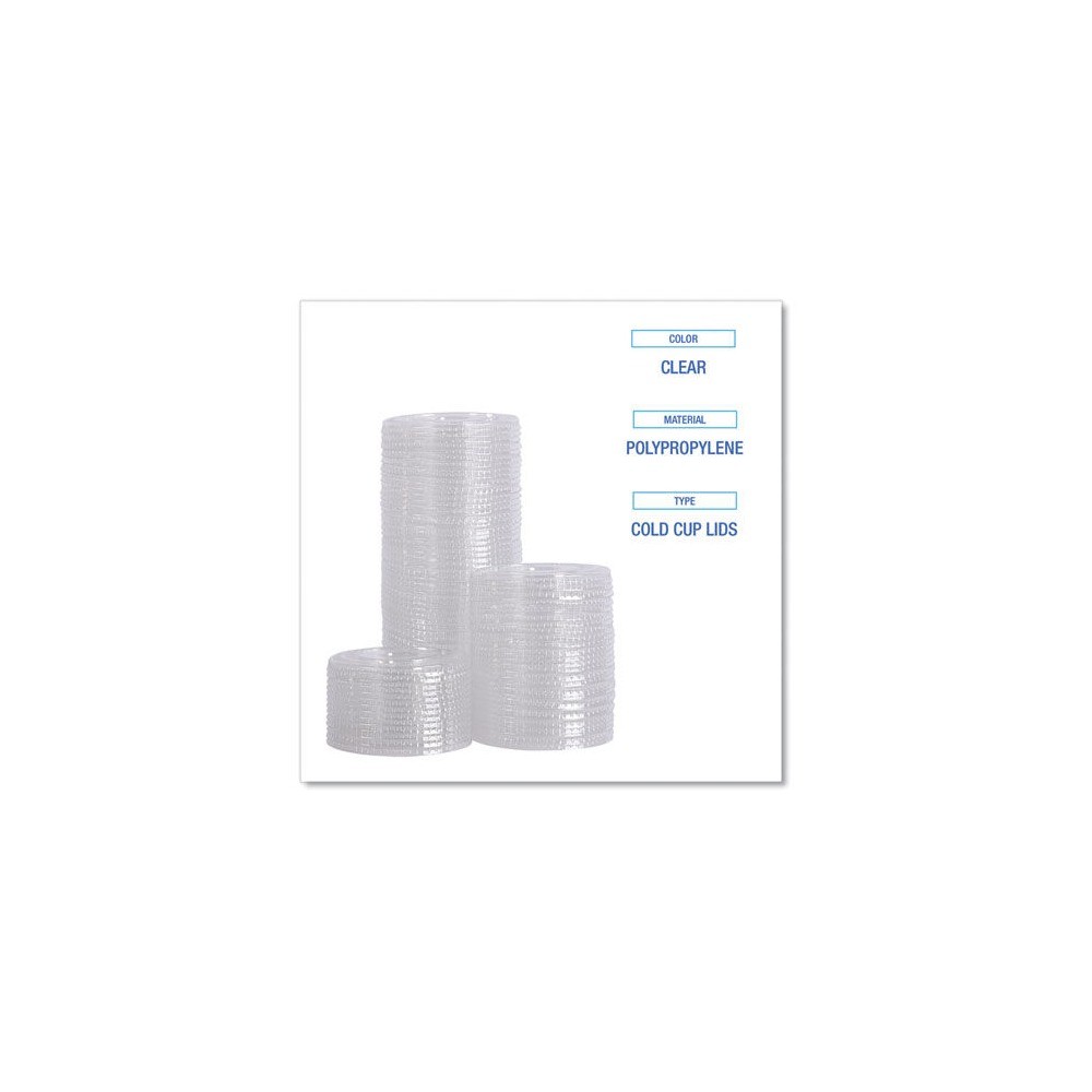 Boardwalk PETSTRAW 16 oz. – 24 oz. PET Cold Cup Lids – CLR (1000/Carton) New