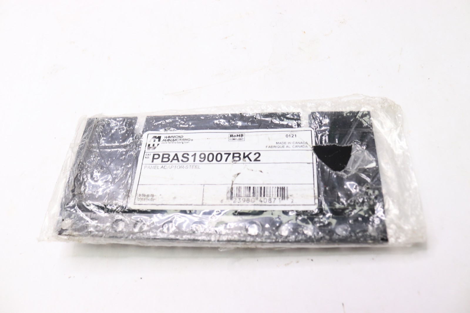 (2-Pk) Hammond Panel Adaptor Steel Black 19-In to 24-In W x 7-In HPBAS19007BK2