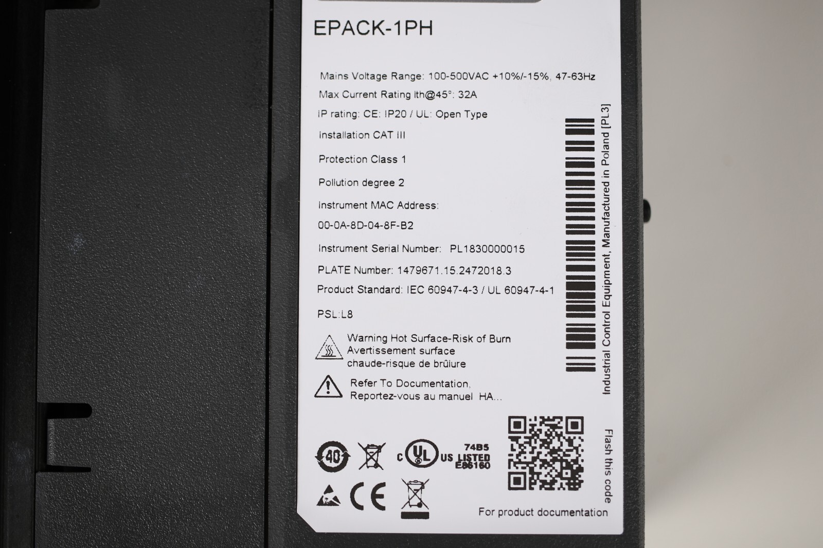 EUROTHERM EPACK-1PH/25A/24V/XXX/V2CL (POWER CONTROLLER) – 6 months warranty