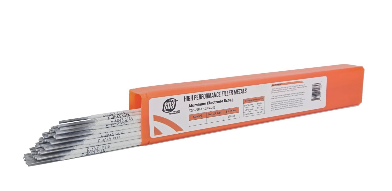 Aluminum E4043 Welding Electrode Rod 1/8″ x 14″ – 1 lb Stick for Welding Project