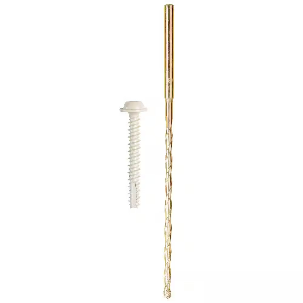 3/16 In. X 1-1/2 In. Steel Round-Washer-Head Phillips Stucco Anchors with Drill