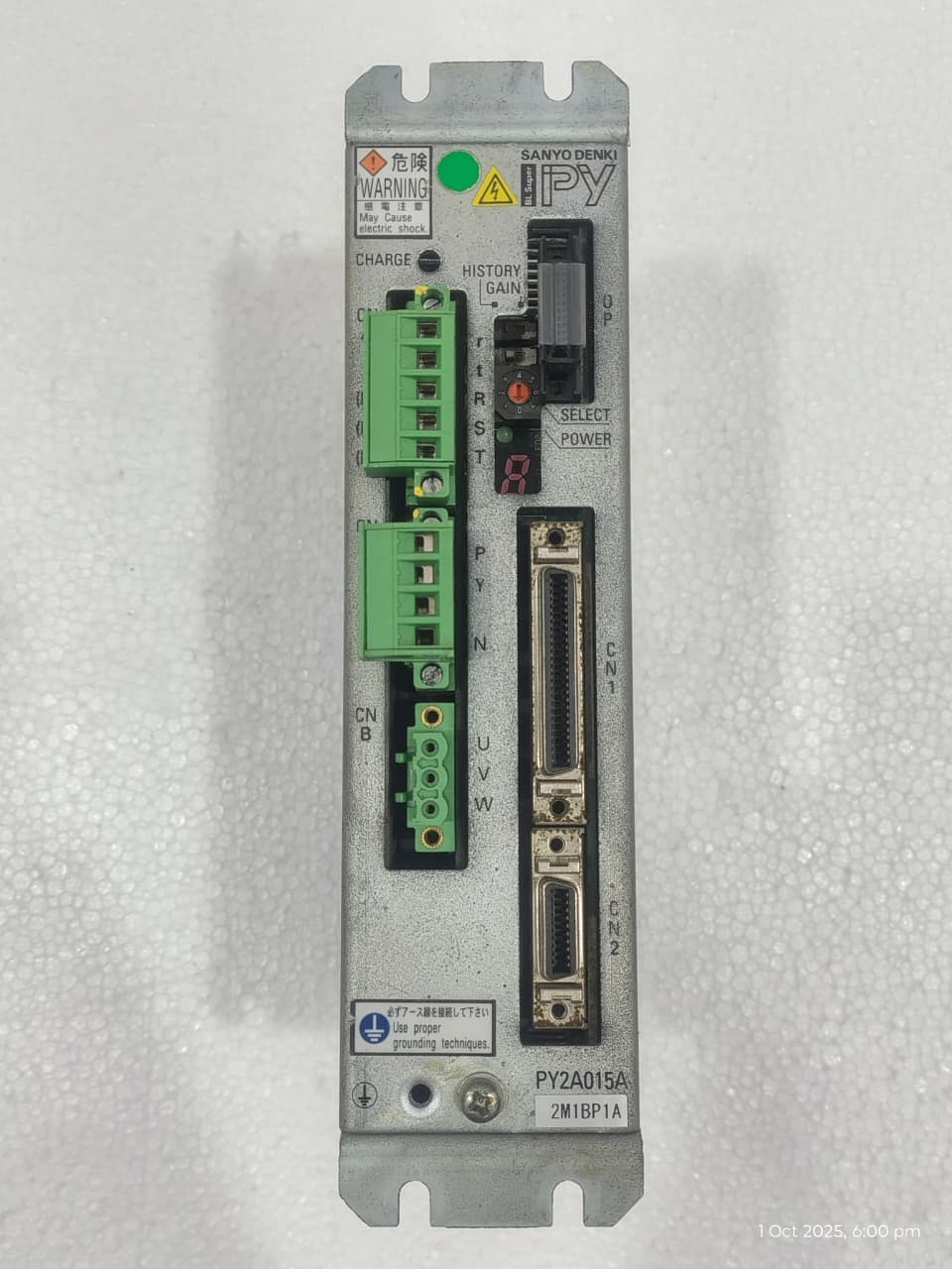 used Sanyo Denki PY2A015A2M1BP1A servo driver Read