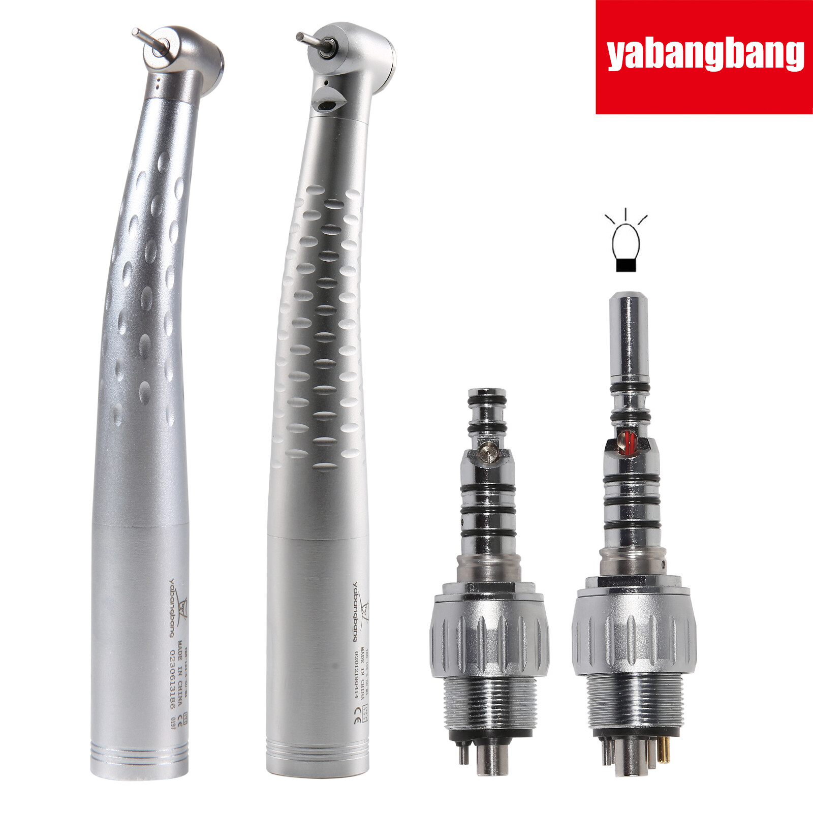 Yabangbang Dental High Speed /LED Fiber Optic Turbine Handpiece Fit KaV 4/6Hole