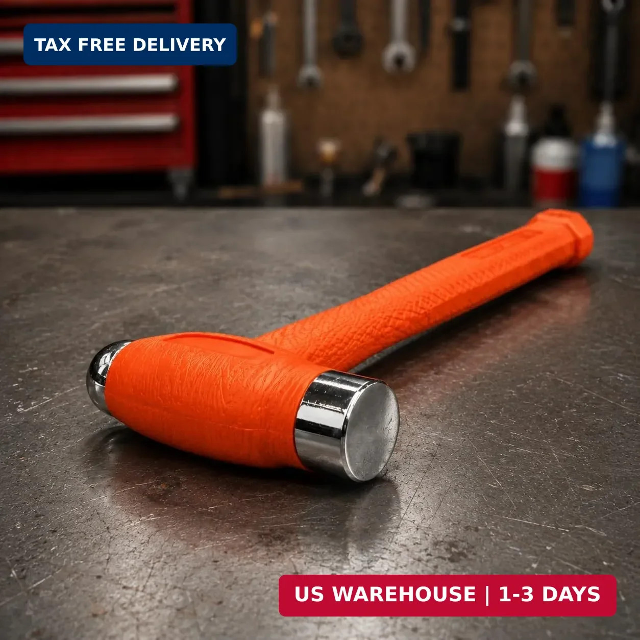 Stark USA 32oz Dead Blow Hammer Dual Head – 2-Pounds Ball Peen Blow Striking Bal