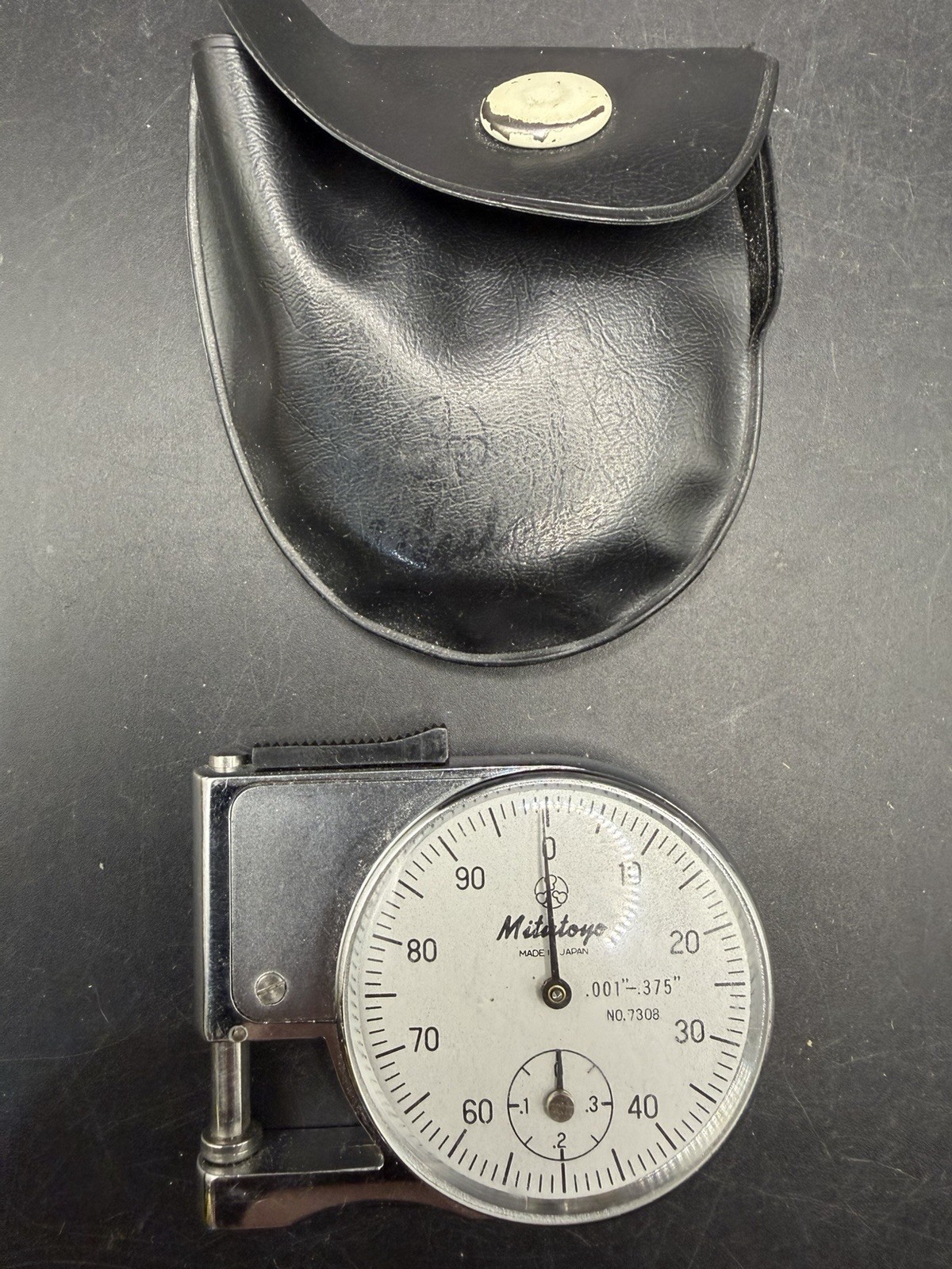 Mitutoyo 7308 Dial Thickness Gauge .001 & Dico Folding Linen Tester Loupe Lot