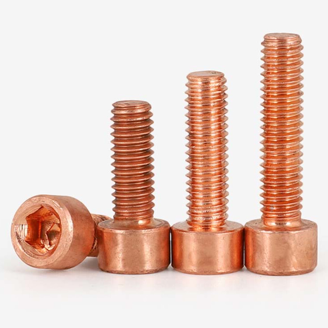 99% Copper Cap Head Screws M3 M4 M5 M6 M8 M10 M12 Hexagon Socket Allen Key Bolts