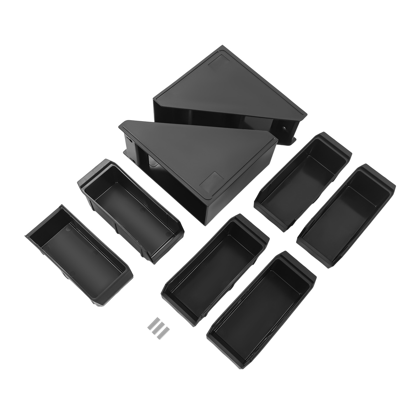 3 Pcs 9.44*4.72in Silicone Square Blue& Red& Black Mini Ice Cube Trays Molds