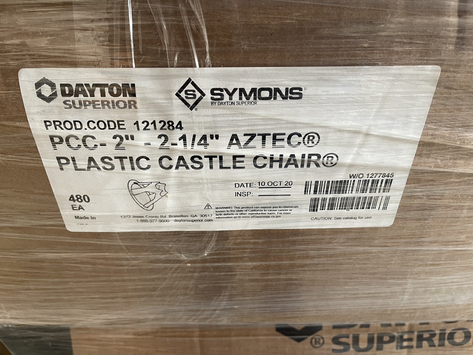 DAYTON SUPERIOR PLASTIC CASTLE CHAIR, PCC- 2″ – 2-1/4″ AZTEC, 480/CASE