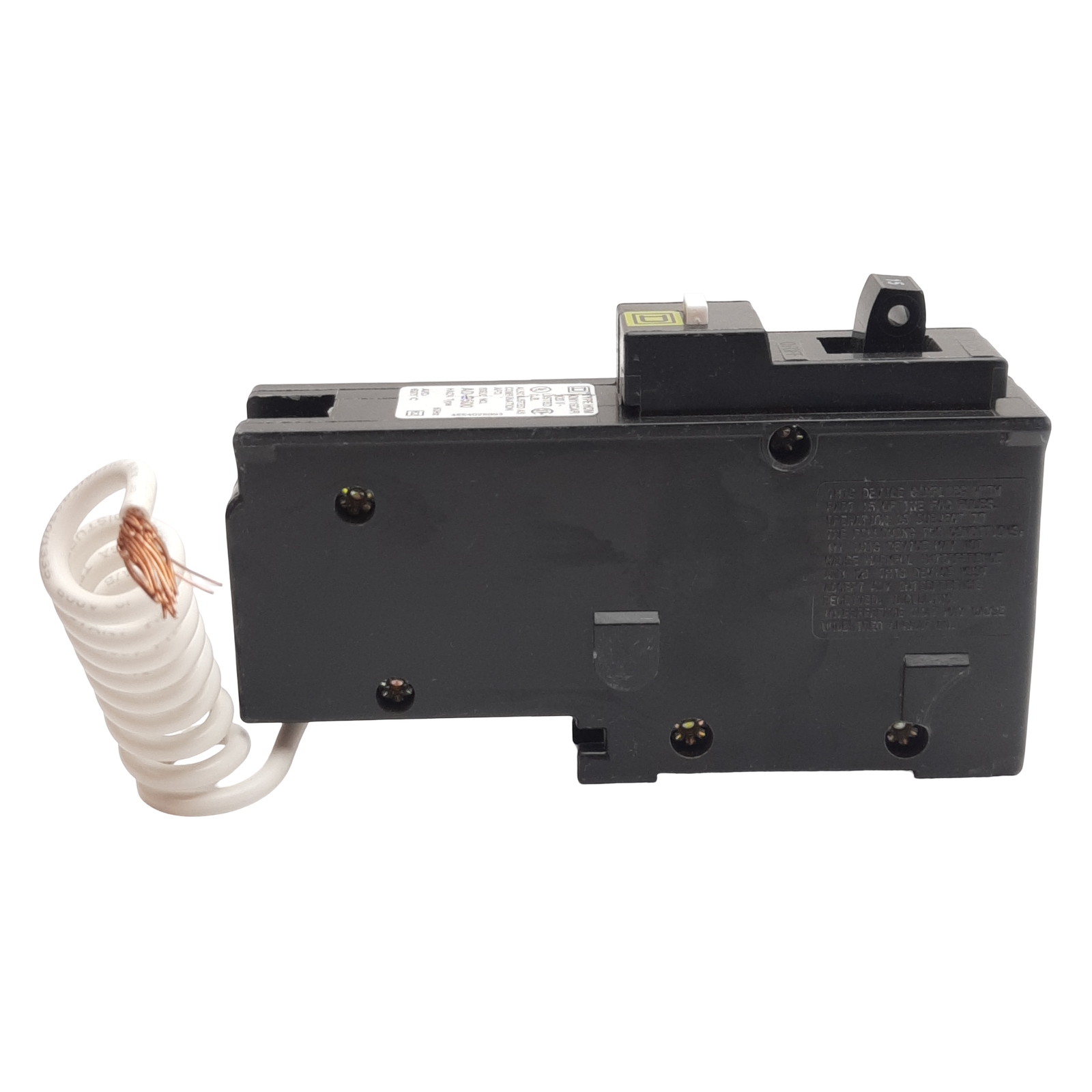 Square-D HOM115CAFI Mini Circuit Breaker, 1-Pole, 15A, 120VAC, Plug-On