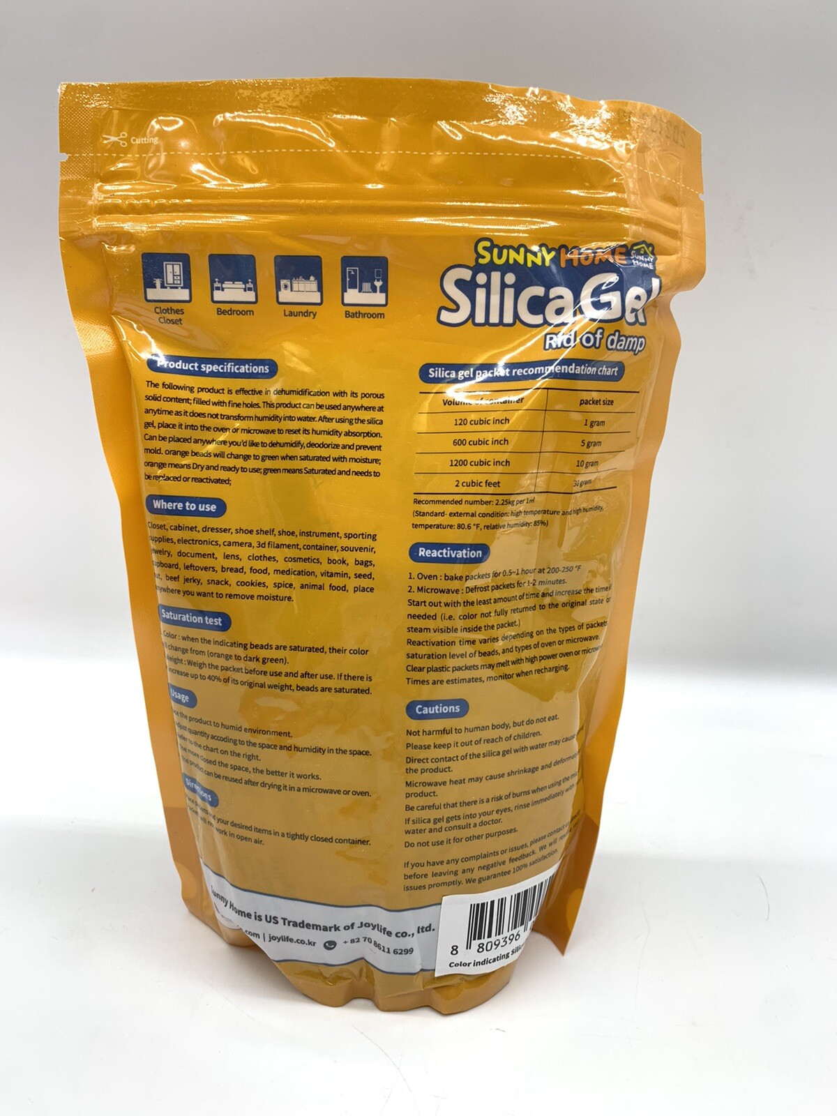 Sunny Home 30 Packs of 10 Gram Orange to Dark Green Silica Gel Rid Of Damp