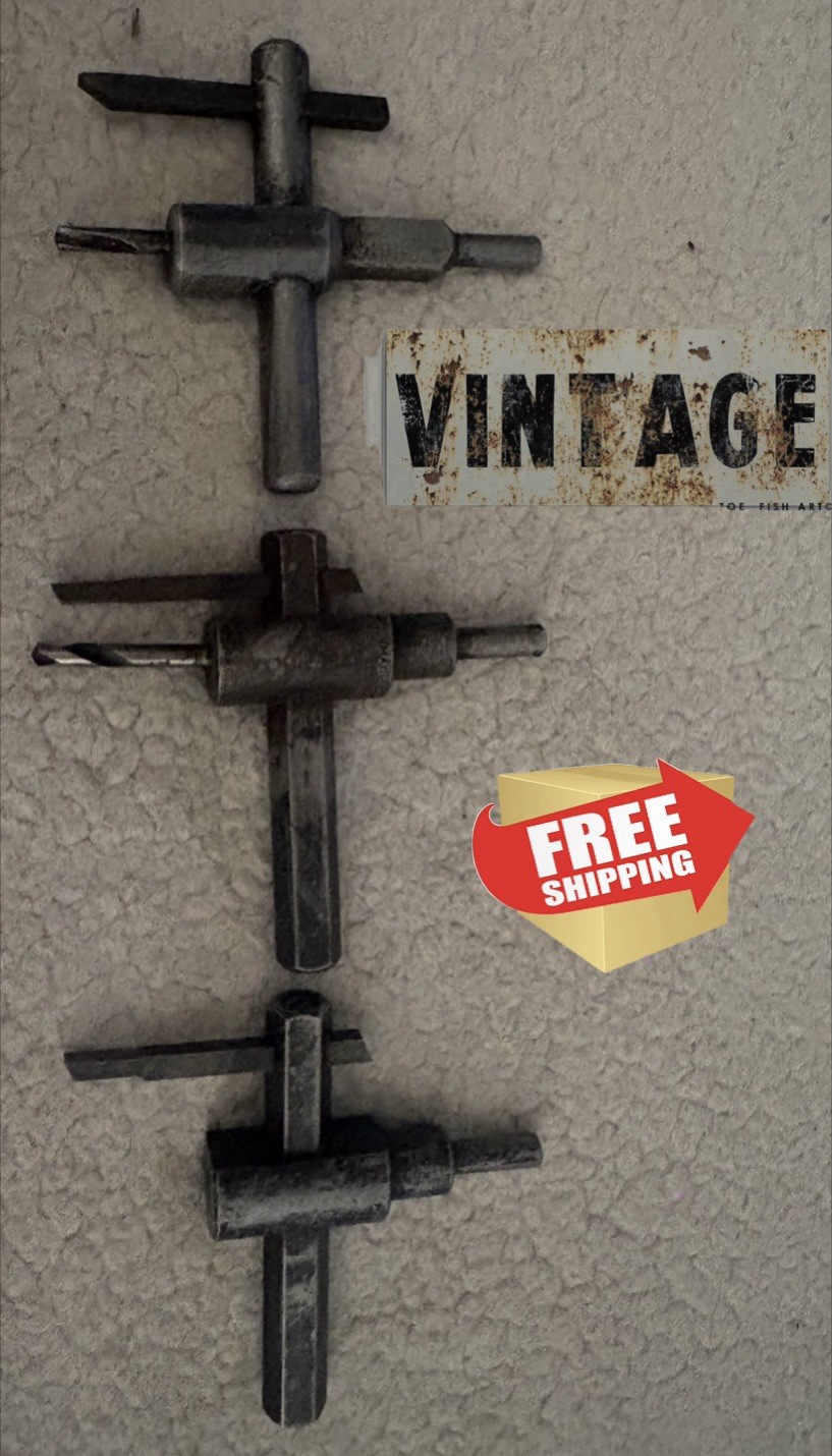 Vintage Circle Hole Cutters,Adjustable, Drill & Carbide Cutters,3 PACK,NICE