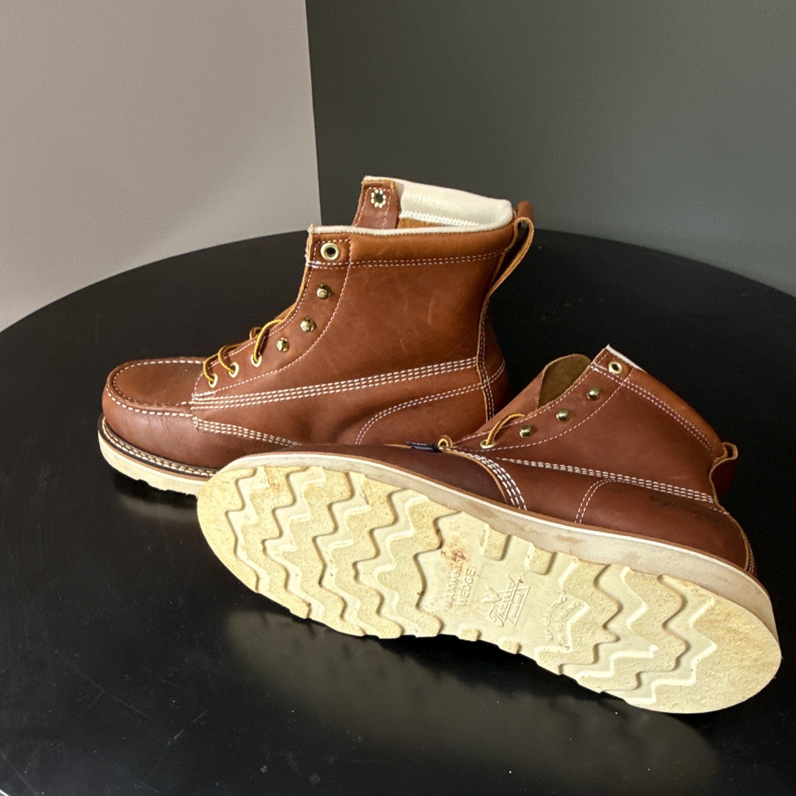 Thorogood Men’s 10D Brown Leather Lace-Up Work Boots EH ASTM F2892-18 814-4200
