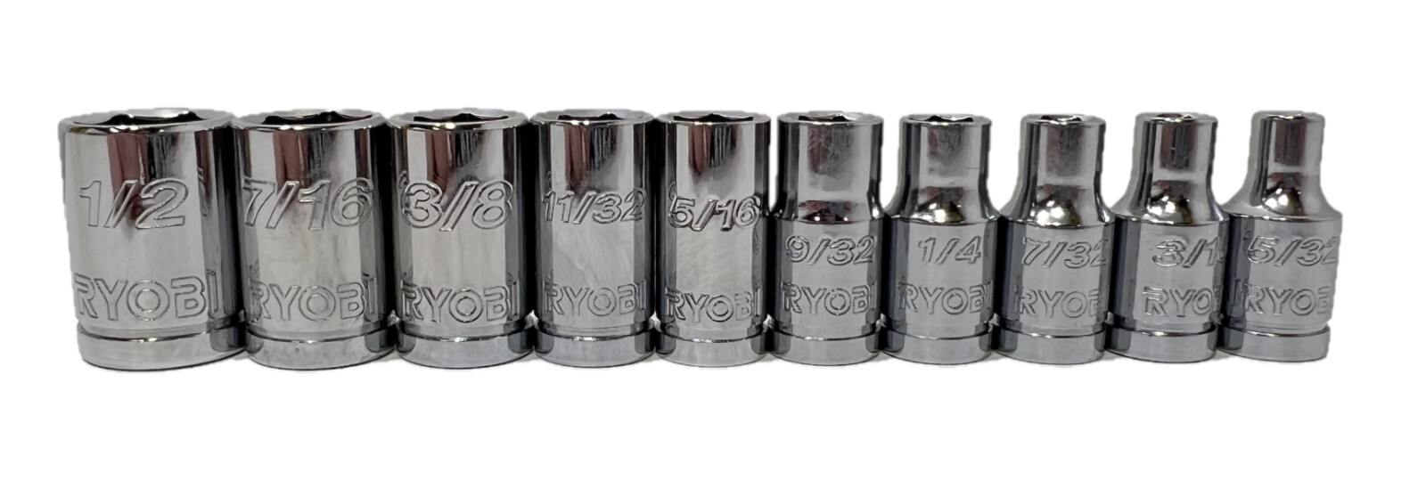 NEW Ryobi 21pc ¼” Drive, 6 Point, SAE & Metric Socket Set