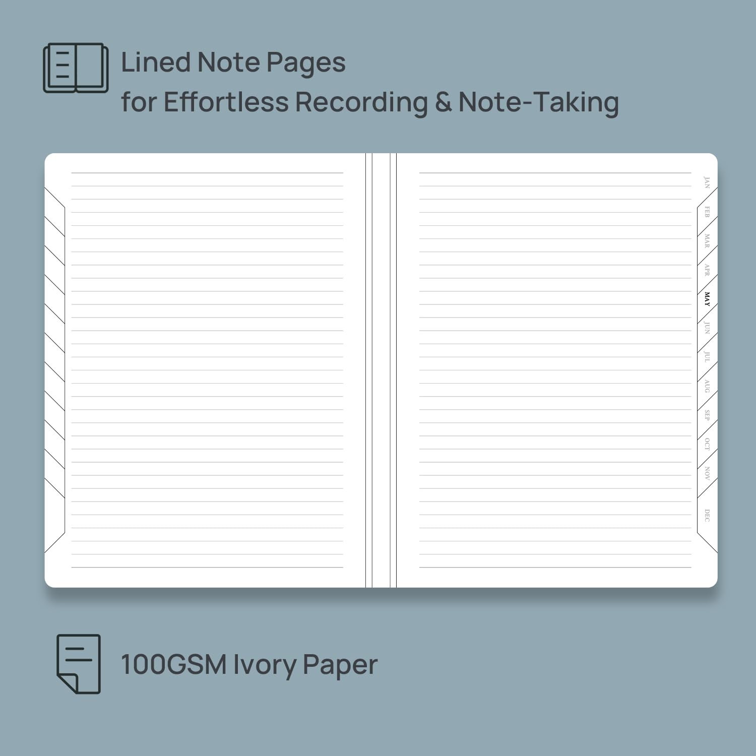 POPRUN 2027-2028 Pacific Green Planner A5