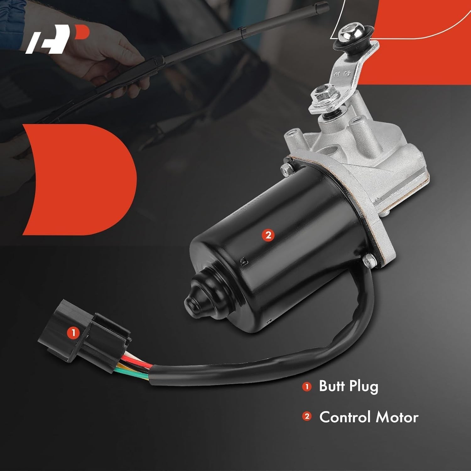 Front Windshield Wiper Motor Without Washer Pump Compatible with Sport Util
