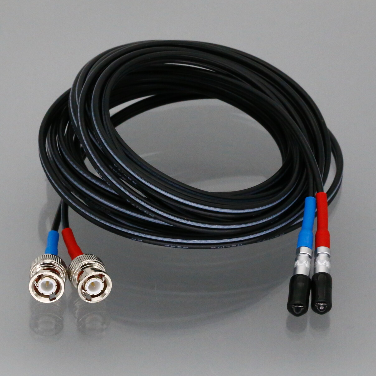 Dual RG174 Cable BNC 10~131FT For GE Panametrics PT868 PT878 Portable Flow Meter