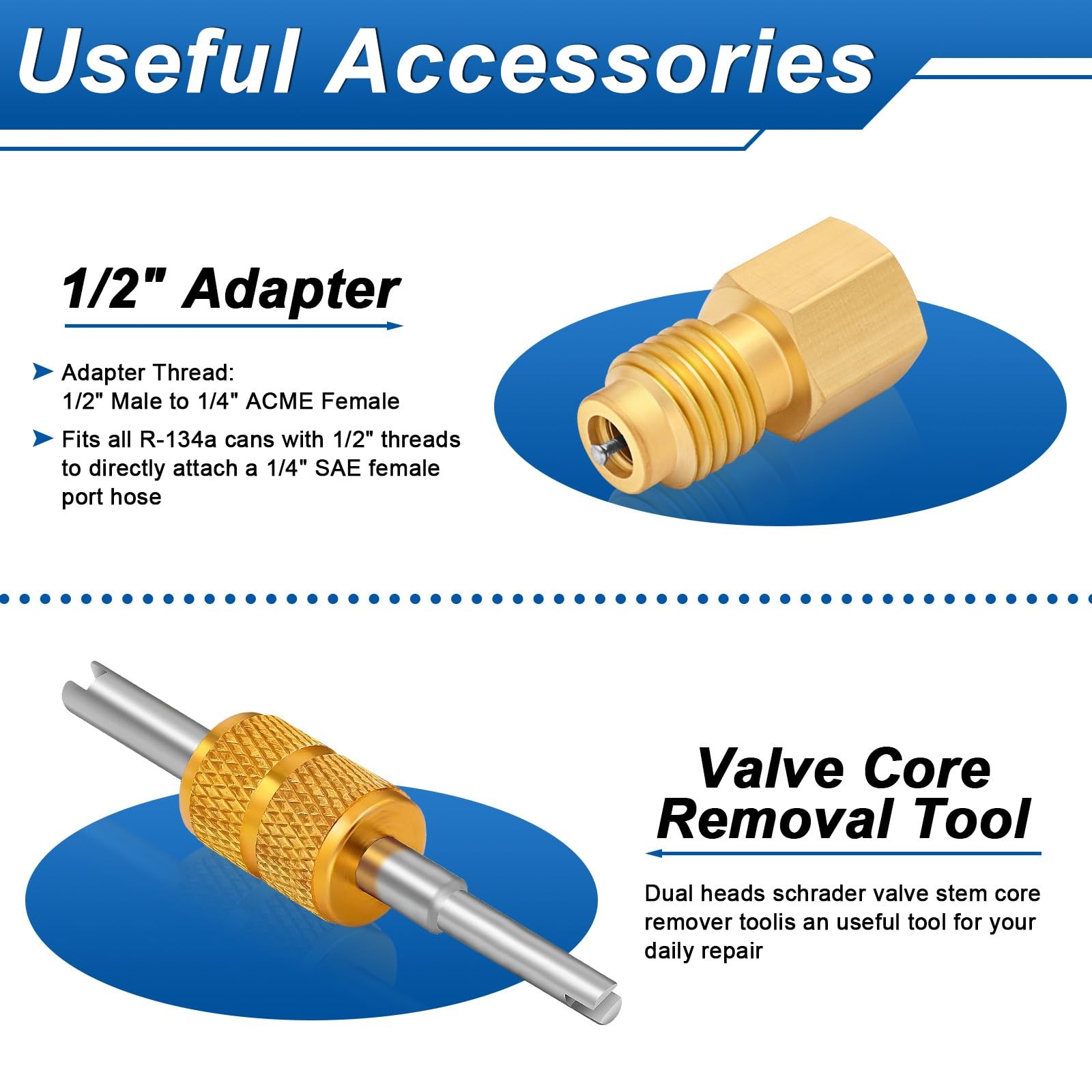 Boltigen R134A Can Tap Kit, Automotive R134A Self Sealing Can Tap, AC Puncture