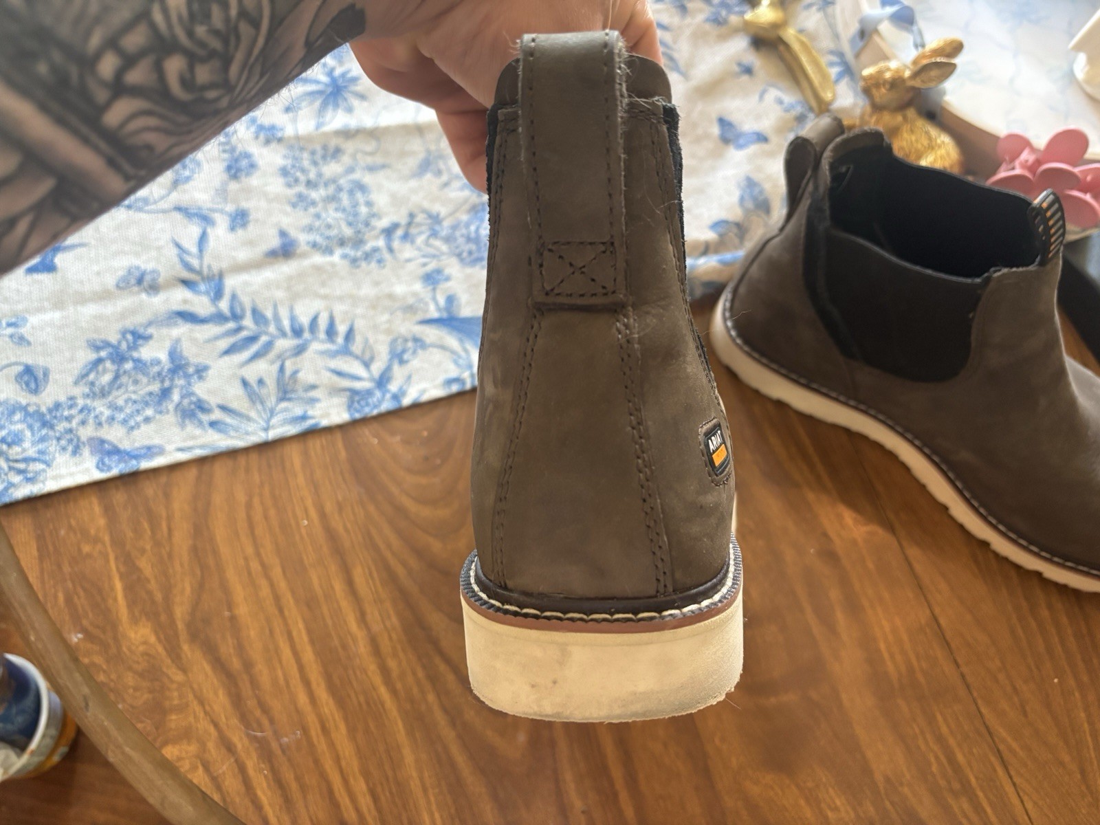 Ariat Work Chelsea Slip-On Boots Brown/Gray Composite Toe DRYShield