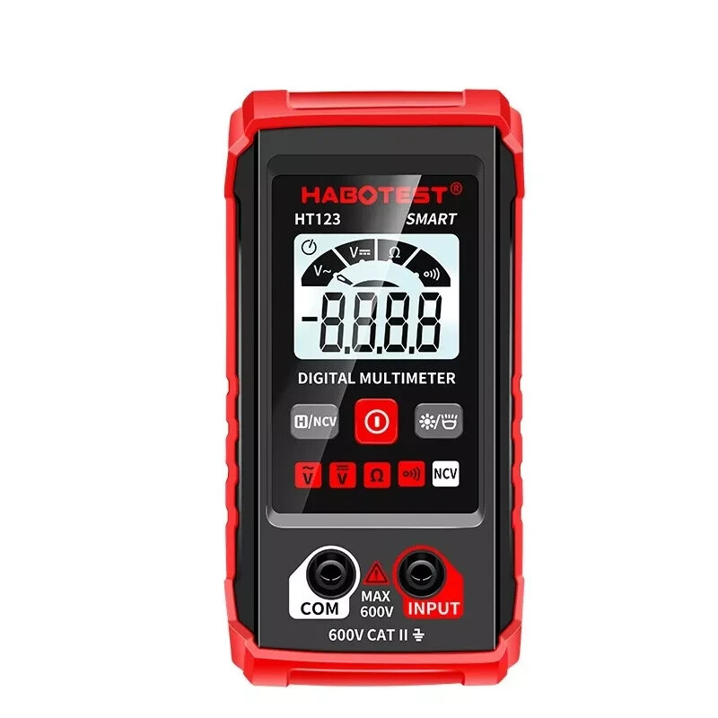 HT123 Digital Multimeter Smart Voltmeter Ohmmeter AC DC Meter Tester – US