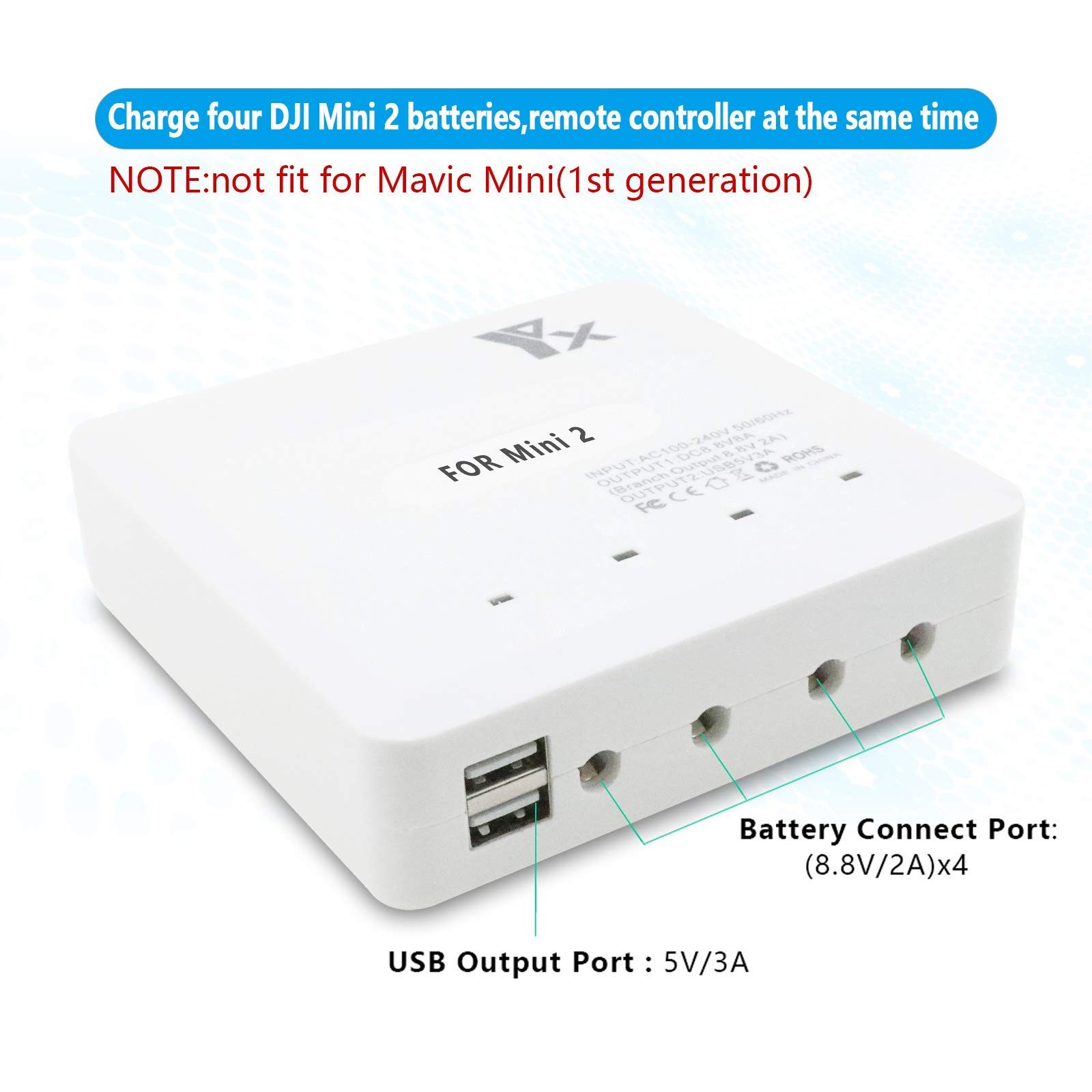 Lyongtech Battery Charger For Dji Mini 4Kmini 2 Se Drone6 In 1 Rapid Multi