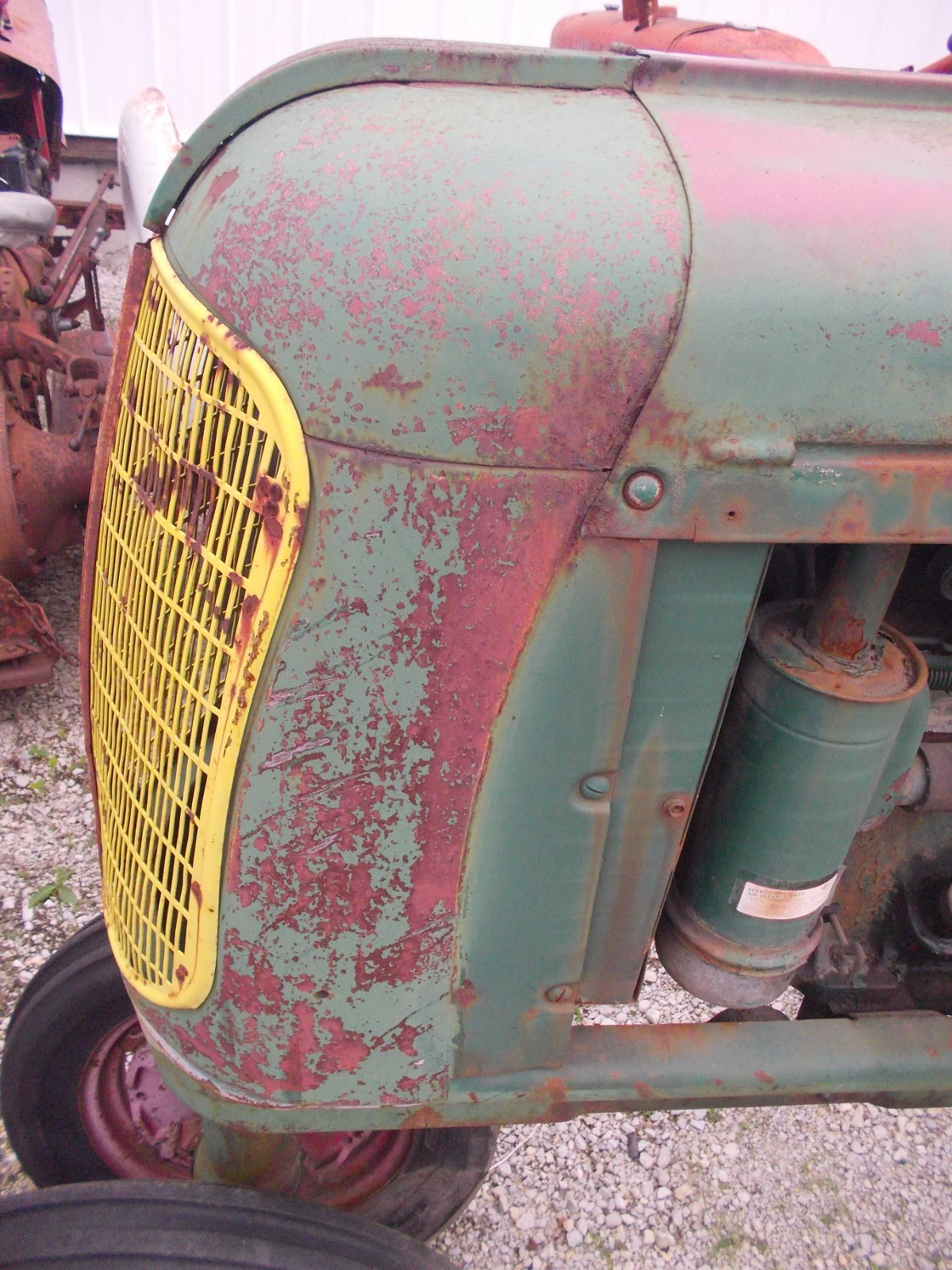Oliver 60 Tractor NICE ORIGINAL front nose cone grill w/ screen & center badge