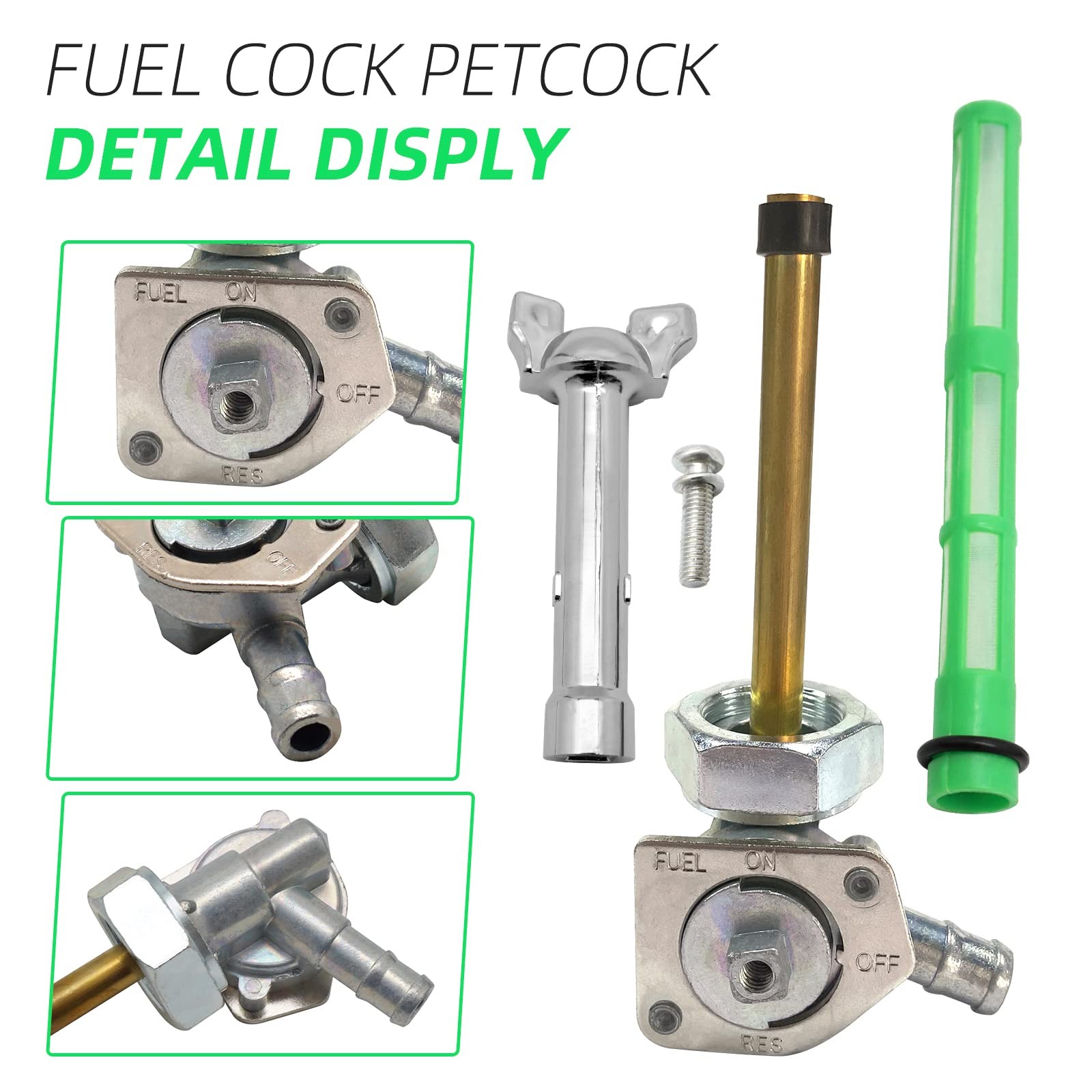 Fuel Cock Petcock Assembly Lever for Honda VT600 Shadow VLX 1988-1996
