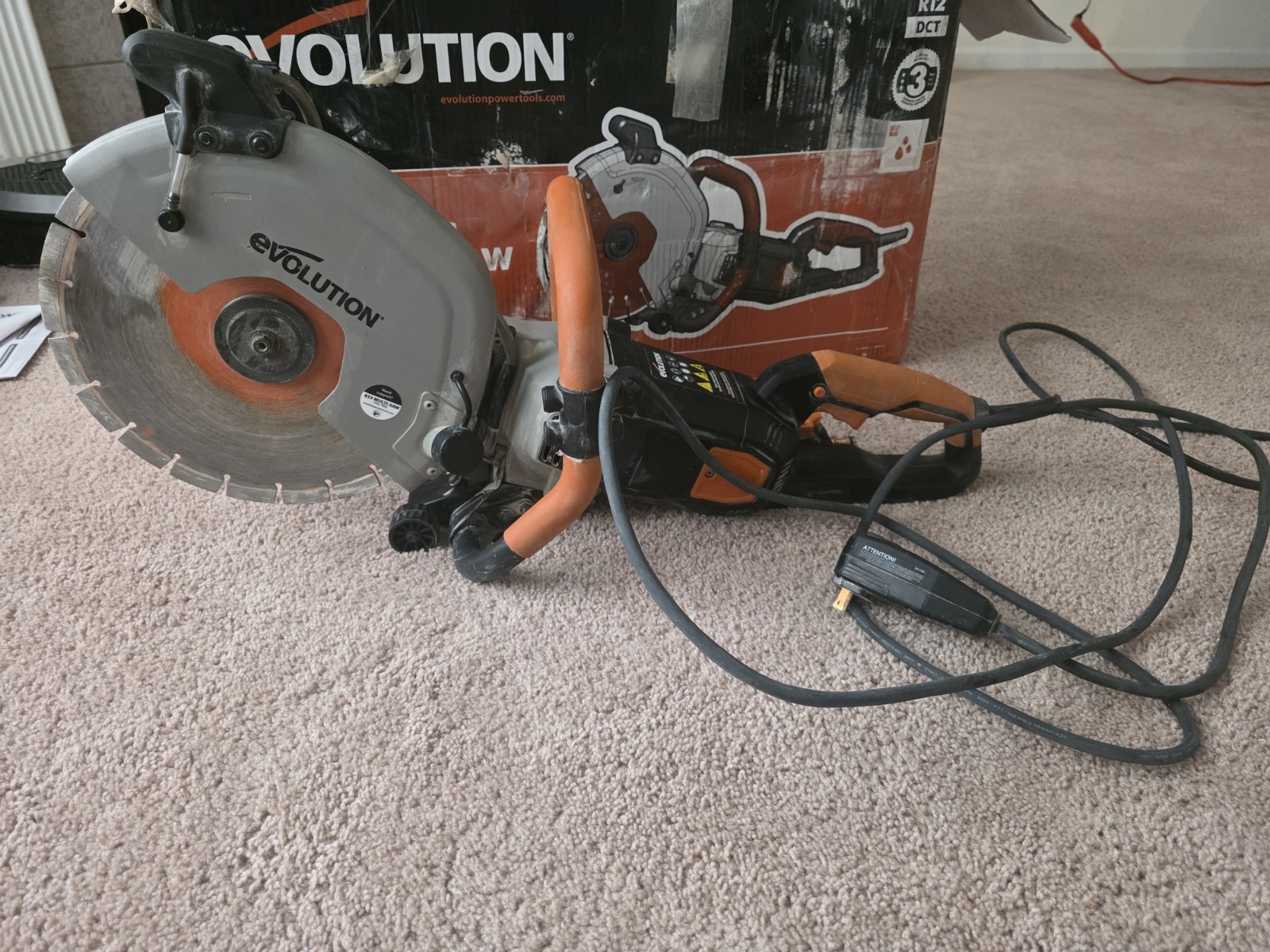 Evolution R12DCT 12 in Electric Handheld Cut-Off Concrete Saw