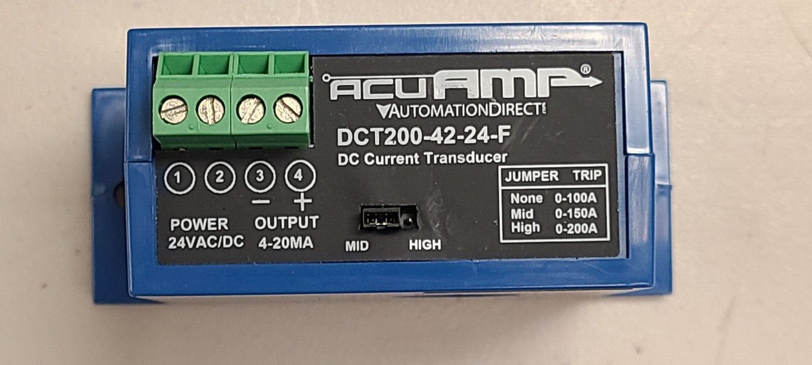 Automation Direct- AcuAmp DCT200-42-24-F DC Current Transducer