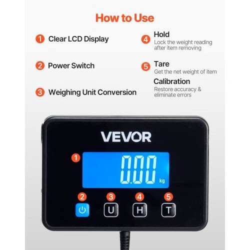 Digital Postal Scale, 0.7 oz/3.5 oz Dual Accuracy, 660 lbs Commercial Weight Sca