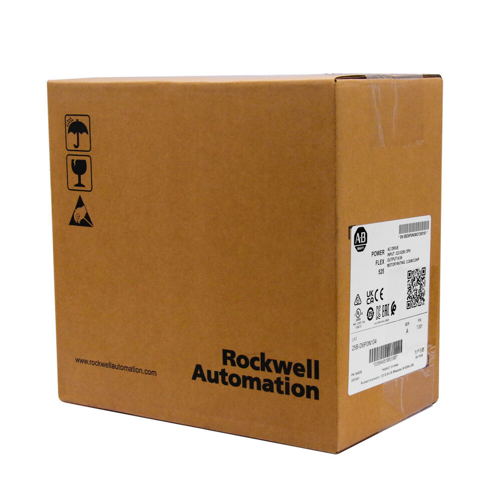 Sealed Genuine 25B-D6P0N104 /A PowerFlex 525 2.2kW 3Hp AC Drive ！ US Free Tax
