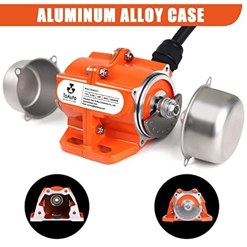 TOAUTO Concrete Vibrator Motor 30W 110V 3600RPM Aluminum Alloy Shaker Table