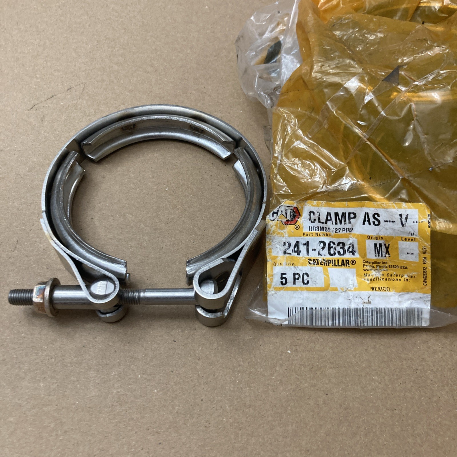 241-2634 Genuine OEM Caterpillar Turbo Bellows Quick Connect Clamp C15/13 82.3MM