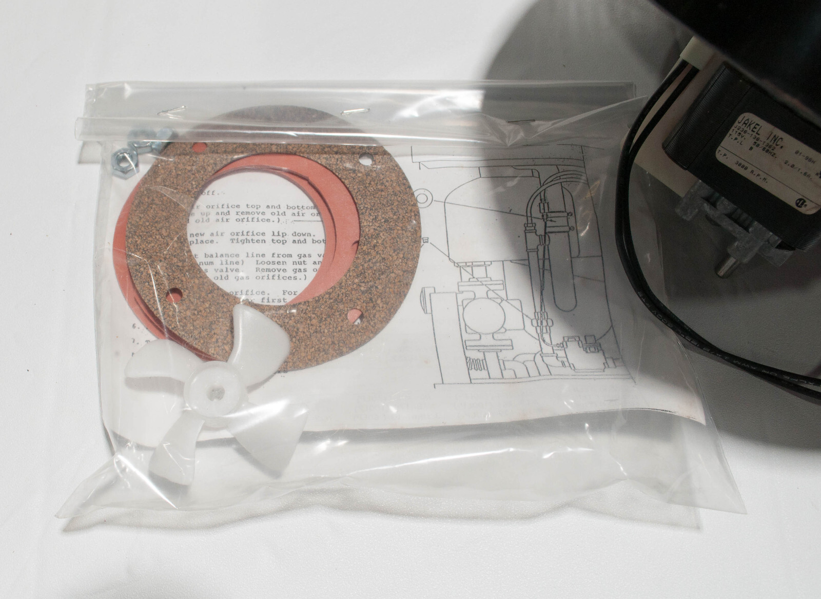 Trianco Heatmaker 2400-002 Blower Motor Jakel J238-138-1362 3000 RPM 2.0/1.6A