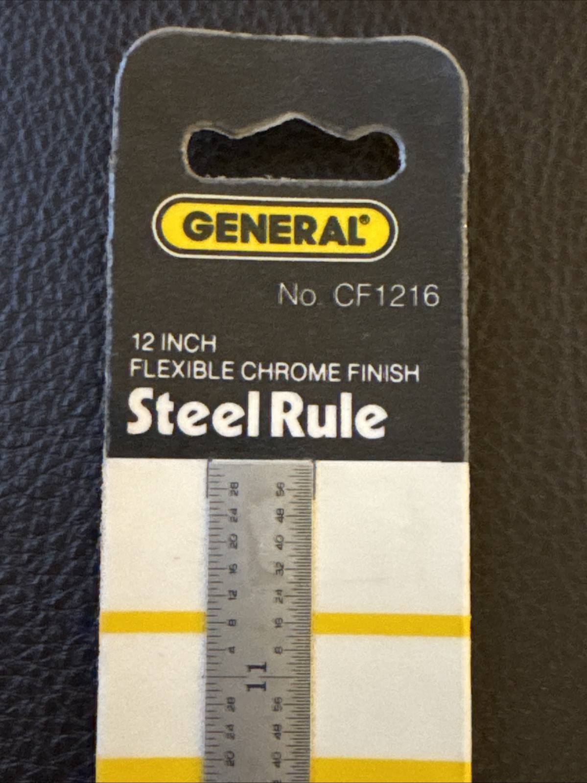 Machinist Rule GENERAL Tools 12″ Flexible Chrome Finish Steel Made in USA CF1216