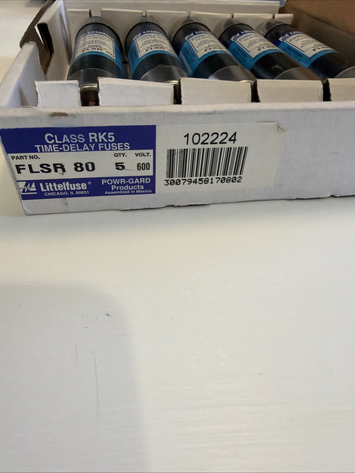 Littelfuse FLSR 80 Fuse 80A 600V Class RK5 Time-Delay Dual-Element.(BOX OF 5)