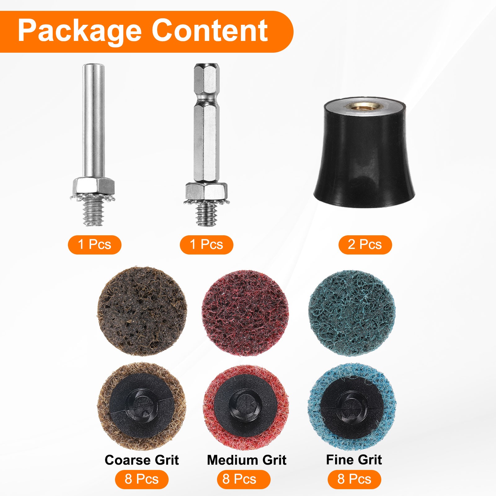 28pcs Quick Change Discs Set 1″ Lock Sanding Discs Coarse/Medium/Fine Grits
