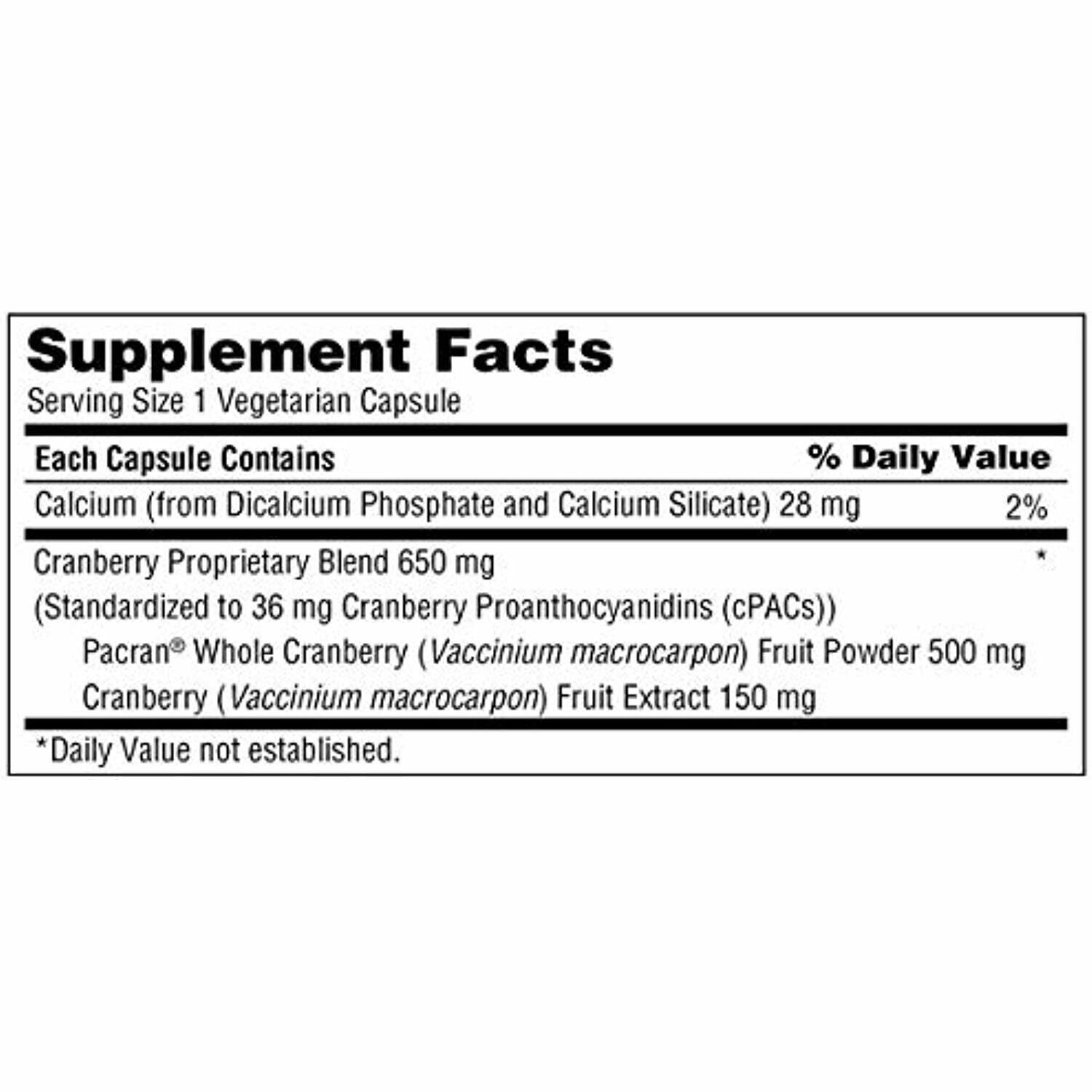 trunature Expect More Cranberry 650 mg., 140 Vegetarian Capsules