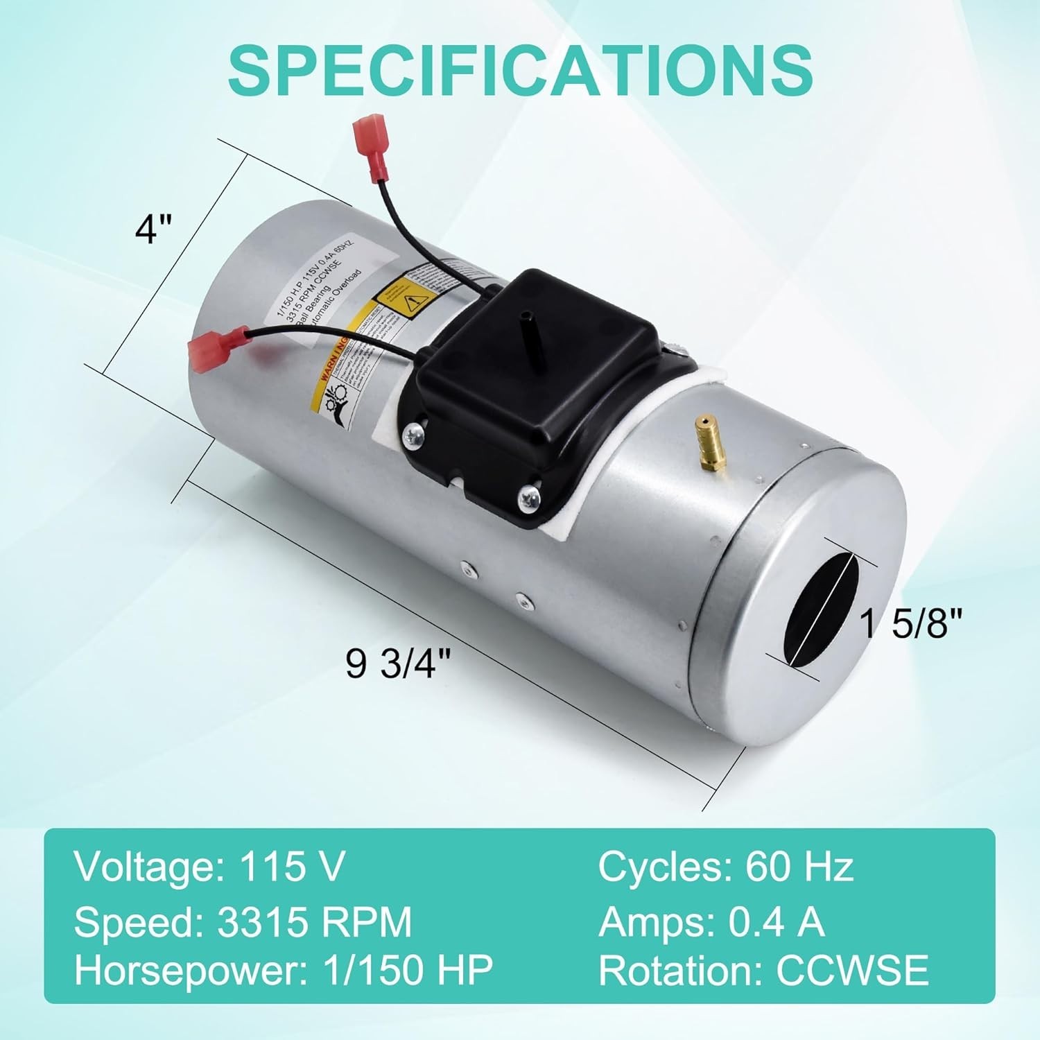 Efficient Draft Inducer Motor for Coleman Evcon – 3315 RPM, Quiet Operation