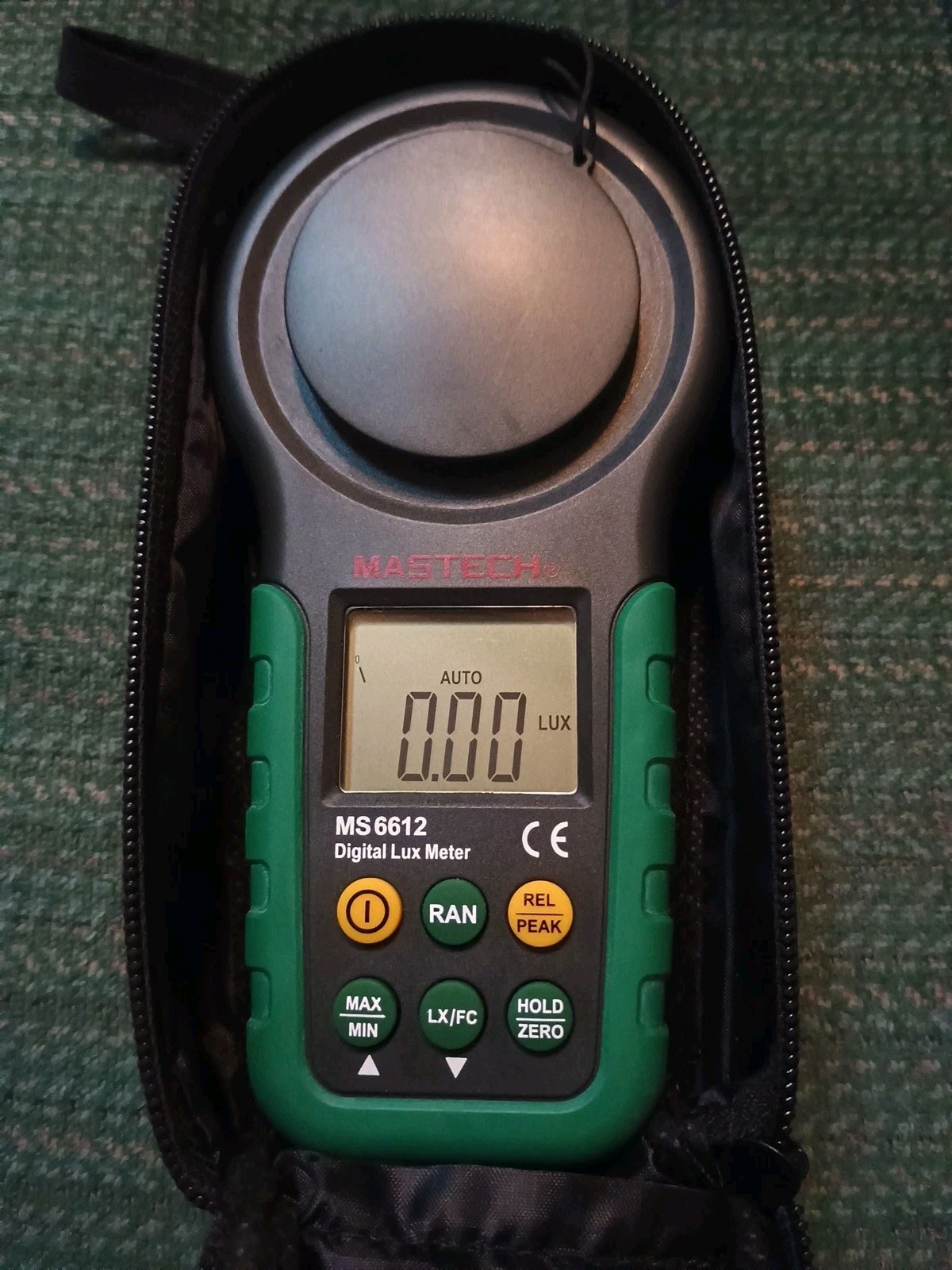 Mastech MS6612 Digital Lux / FC Meter Multi-functional Light Meter & Case