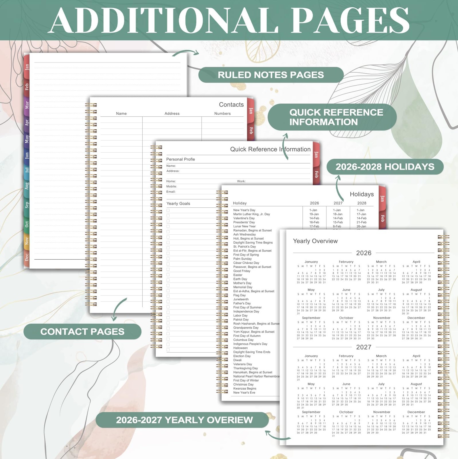 2026 Planner – 2026 Weekly and Monthly Planner, Jan.2026 – Dec.2026, Weekly …